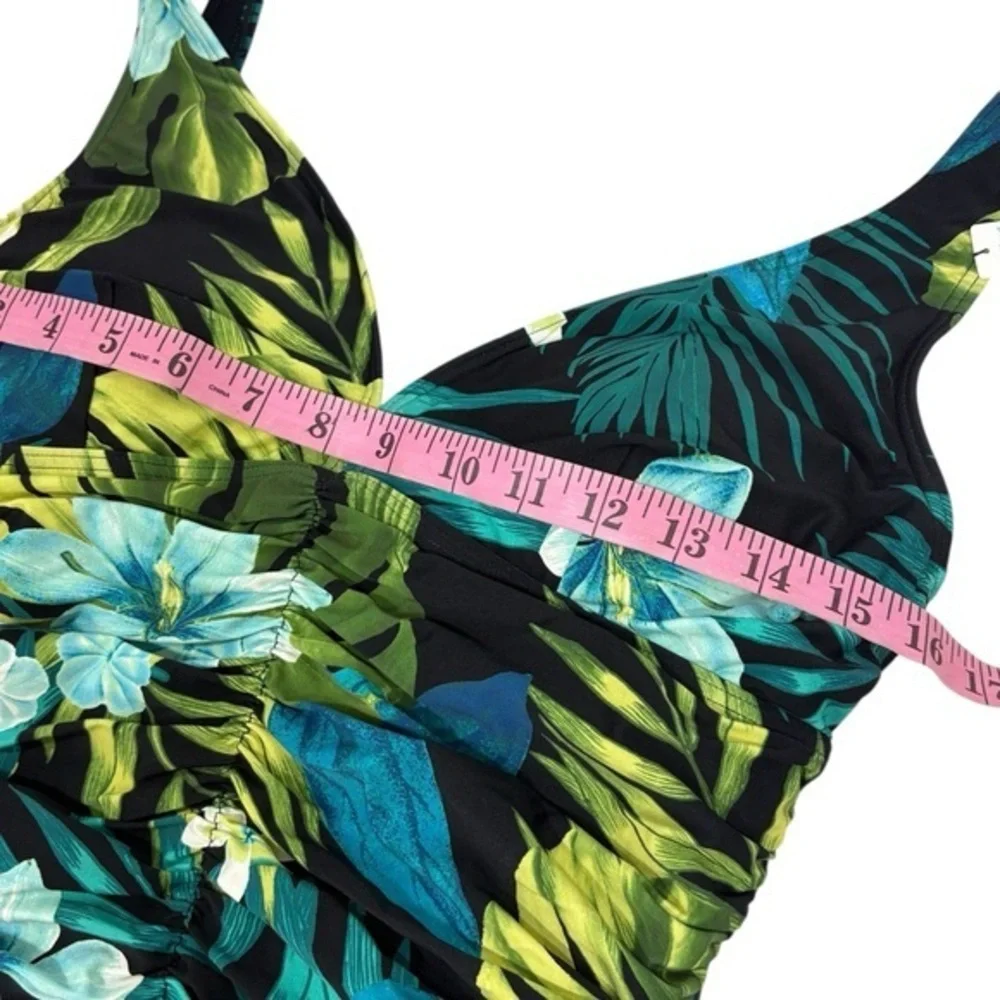 Coco Reef $146 Women's Contours Solitaire V-Neck One Piece‎ Swimsuit 12 36C - Picture 6 of 12